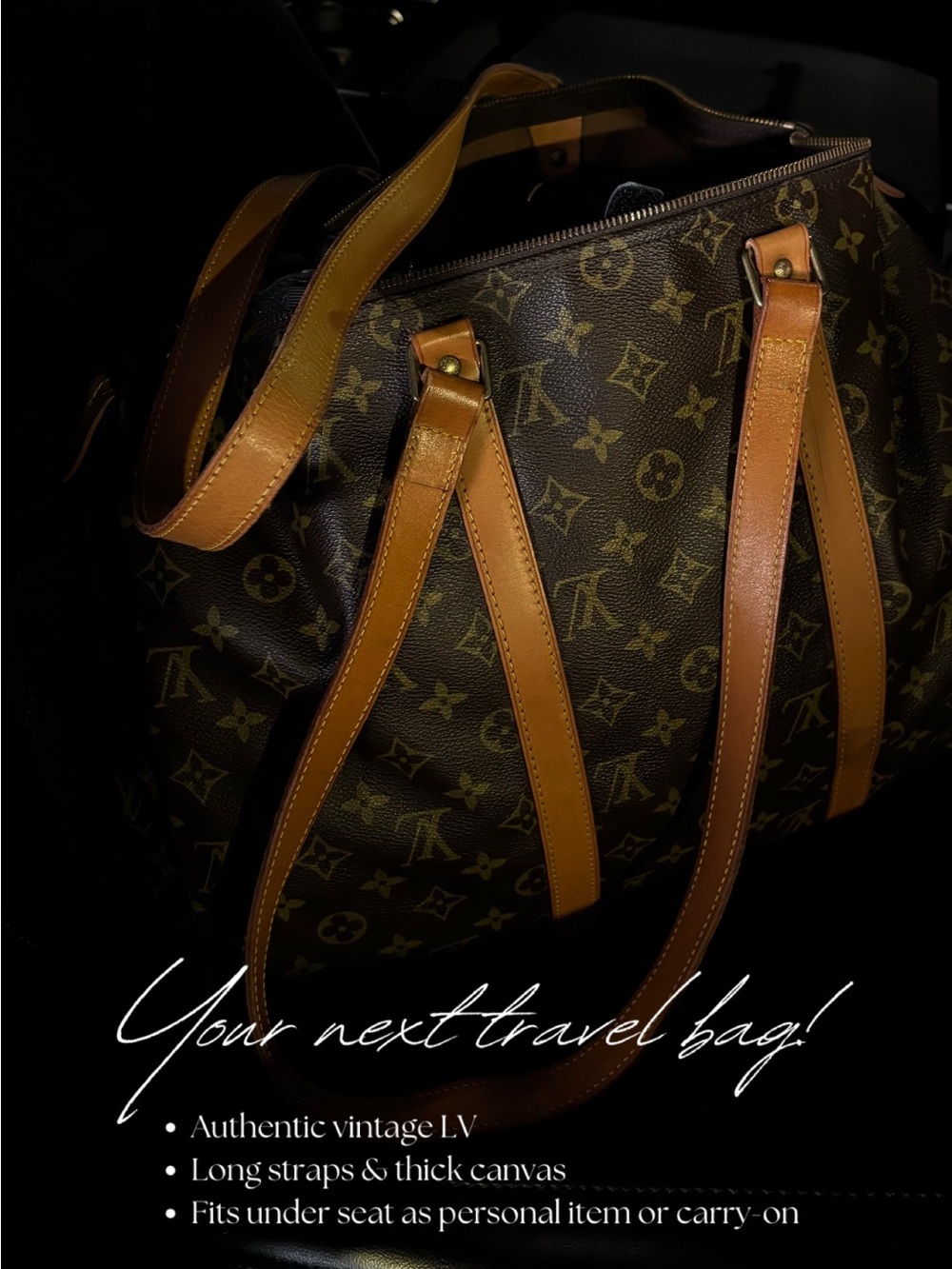 AUTHENTIC Vintage LV Sac Flanerie 45